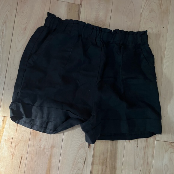 Lenok linen shorts. Black 3xl. - Picture 3 of 6